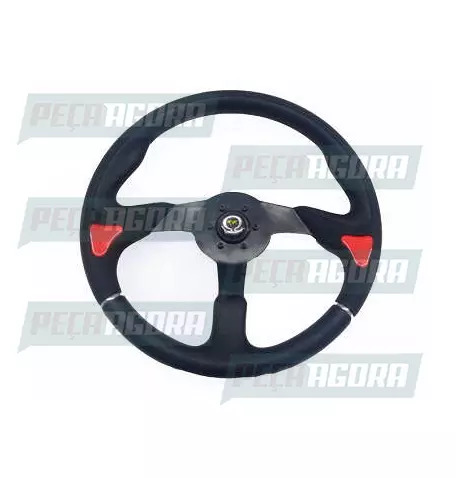 VOLANTE 400MM CARBONO VERMELHO (424663)