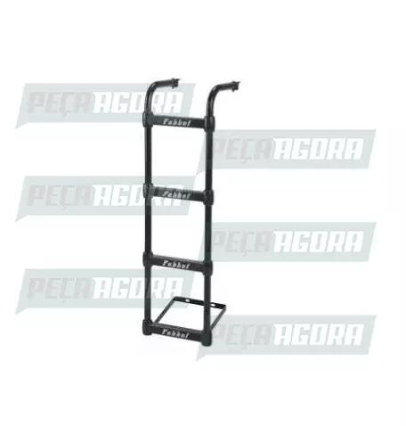 ESCADA TRASEIRA PRETA MERCEDES BENZ AXOR CURTA CABINE BAIXA 4 DEGRAUS FABBOF (45