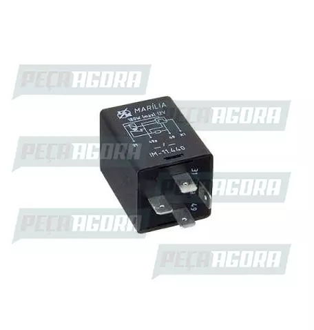 RELE PISCA MERCEDES BENZ/VOLKSWAGEN/FIAT/MARCOPOLO/VALTRA 12V 04 TERMINAIS SEM S