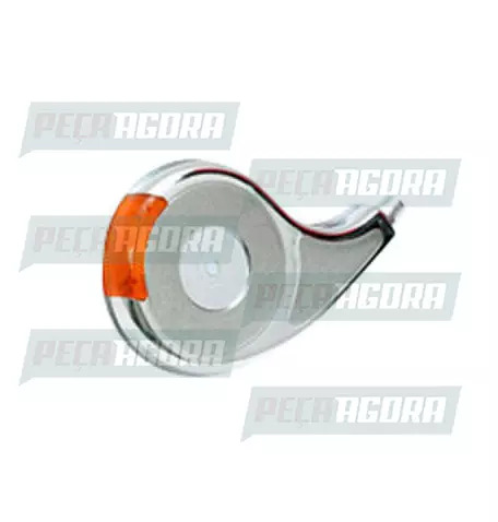 CALOTINHA CROMADA PLASTICA GOTA COM ACRILICO LARANJA ESQUERDO  RODOAR (NF 333)