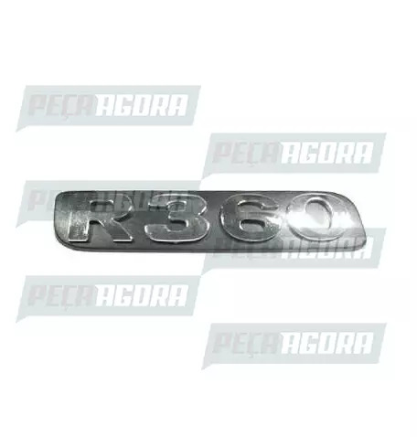 EMBLEMA PLASTICO GRADE CROMADO PARA SCANIA MODERNO ''R360'' (452294)