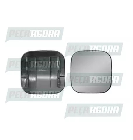 VIDRO ESPELHO VOLVO FH-NH INFERIOR D-E COM DESEMBACADOR  (3090738.)