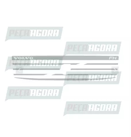 ACABAMENTO GRADE FRONTAL VOLVO FH 2010/2014 INOX FABBOF (459236)