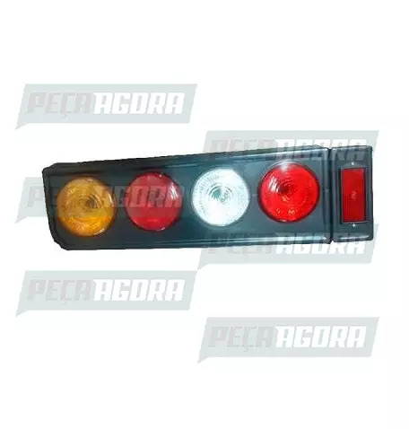 LANTERNA TRASEIRA KIT RANDON METALIZADA COM ABA ESQUERDO AF (449333)