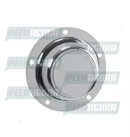 PAR SOBRE TAMPA DO CUBO GUERRA 5 FUROS GRANDE CROMADA (PAR) (444628)