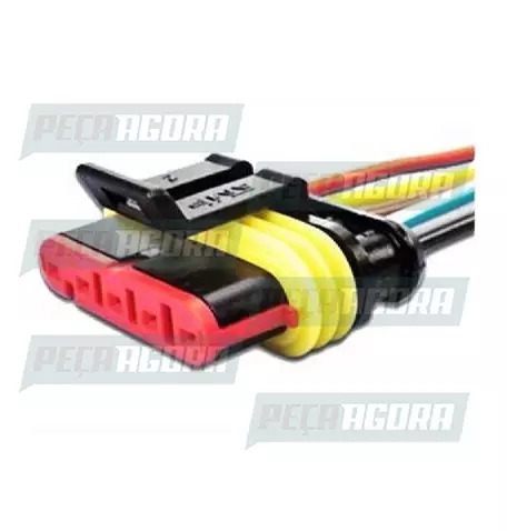 CHICOTE LANTERNA TRASEIRA COM CONECTOR 5 VIAS SELADO BRASLUX (443001)