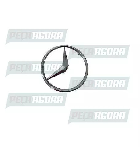 EMBLEMA LOGO ESTRELA GRADE CROMADA MERCEDES BENZ 1620 BICUDO 96 ... 220MM (32588