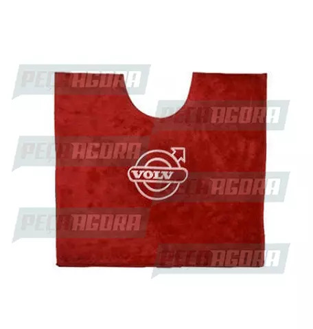 TAPETINHO PELUCIA CHINIL MEIA LUA MOTORISTA 55X50 VOLVO VERMELHO (441850)