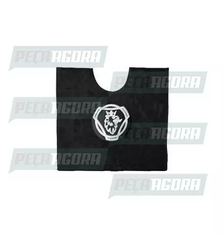 TAPETINHO PELUCIA CHINIL MEIA LUA MOTORISTA 55X50 SC PRETO (441845)