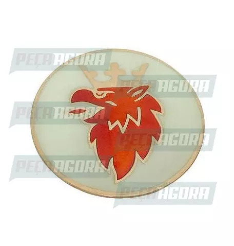 EMBLEMA CAPO LOGOTIPO PARA SCANIA 110/111 ALUMINIO ANTIGO ADESIVO (190522.)