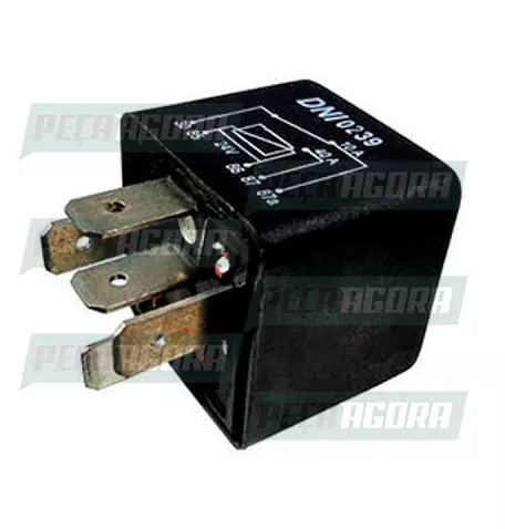 RELE AUXILIAR REVERSOR FORD 5 TERMINAIS SEM SUPORTE 40/10A 24V DNI 0239 (2RP9415