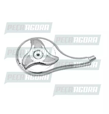 CALOTINHA CROMADA PLASTICA ELIPSE CRISTAL ESQUERDO  (UN) RODOAR (441788)