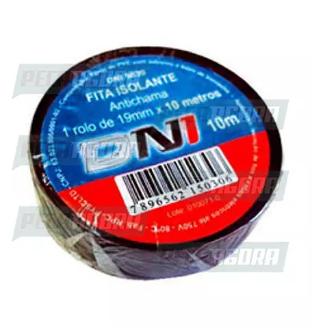 FITA ISOLANTE DNI ESPECIAL 10 MTS. PVC PRETO (448892)