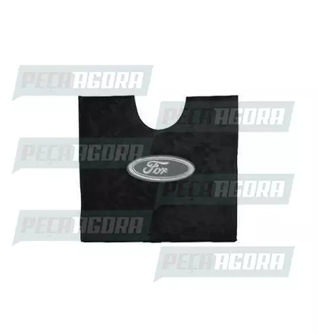 TAPETINHO PELUCIA CHINIL MEIA LUA MOTORISTA 55X50 FORD PRETO (441833)
