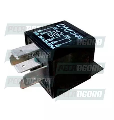 RELE AUXILIAR BOMBA ELETRICO PARTIDA A FRIO FIAT/GM 5 TERMINAIS COM SUPORTE 2X25