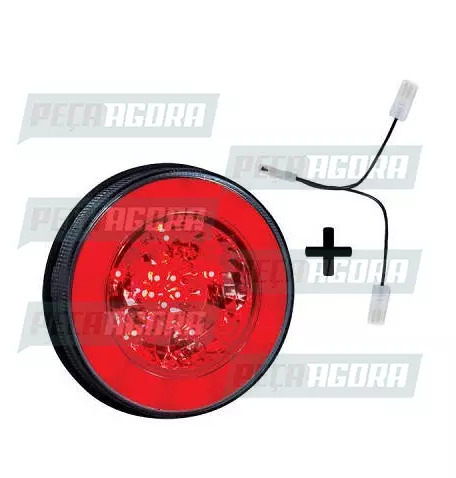 LANTERNA TRASEIRA LEDS 2 FUNCOES POSICAO/FREIO 24V HALO LIGHT VM (453126)