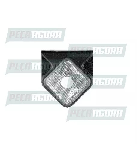 LANTERNA DIANTEIRA QUADRADA DELIMITADORA LED COM SUPORTE COM CONECTOR 24V CR.BRA