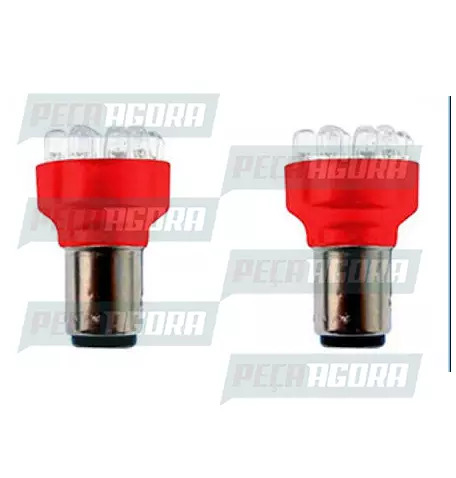 PAR LAMPADA IMPORTADA LED 1141 24V 10 LEDS VERMELHA (PAR) (439942)