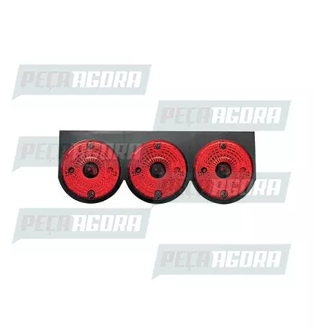 LANTERNA TRASEIRA 03 LENTES COM SUPORTE - VM PL0130 (459012)