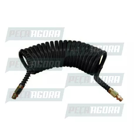 MANGUEIRA ESPIRAL CARRETA NYLON PARA IVECO/VOLVO 6,5MT.PRETO TOP (449105)