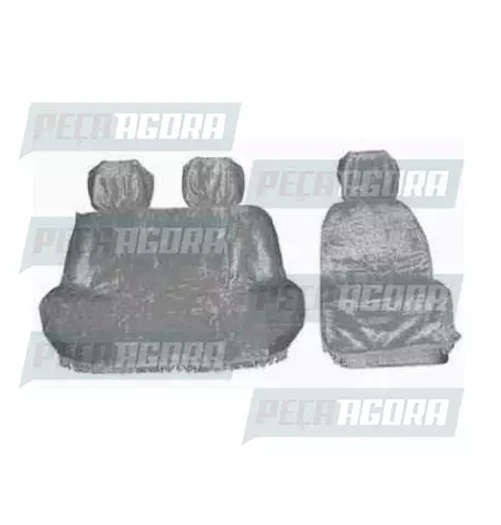 CAPA PELUCIA CHINIL BANCO S/LOGO SINOTRUCK GAUCHA CINZA (440032)