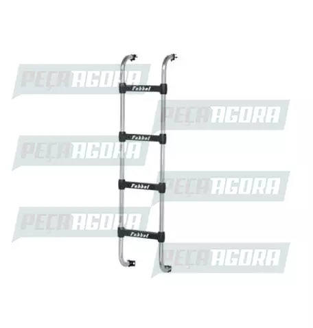 ESCADA TRASEIRA CROMADA VOLKSWAGEN CONSTELLATION ALTO 4 DEGRAUS FABBOF (424963)