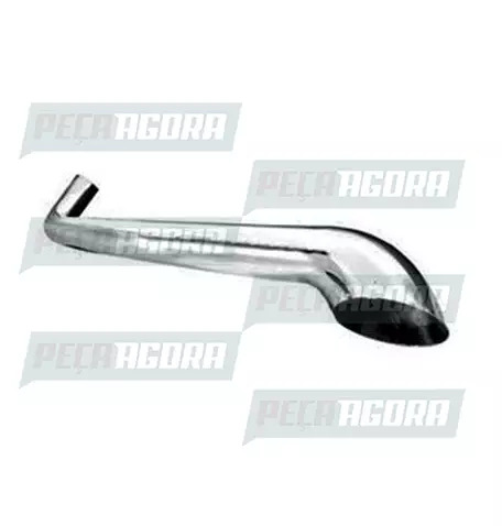 TUBO TERMINAL CURVO CROMADO 4,0'' LONGO 1270MM NICOLINI (448272)