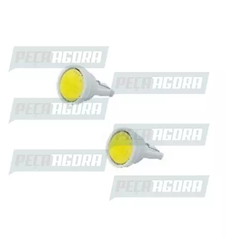 PAR LAMPADA IMPORTADA LED ESMAGADA 12V 01 LED T10 BRANCA COB-6C (458441)