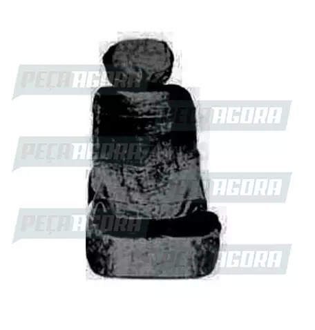 CAPA PELUCIA CHINIL BANCO C/LOGO MB 1938-S SO MOTORISTA GAUCHA PRETA (457636)