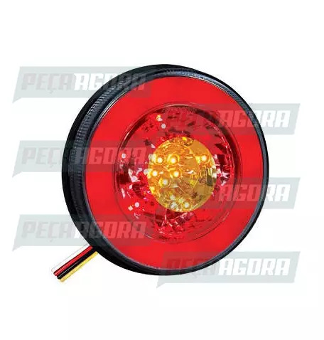 LANTERNA TRASEIRA LEDS 3 FUNCOES POSICAO/FREIO BIVOLT HALO LIGHT VM/AM (456297)