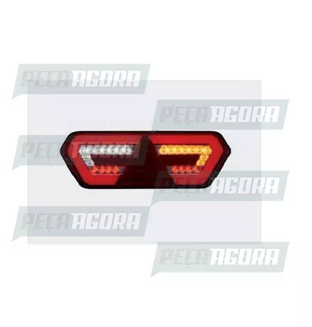 LANTERNA TRASEIRA CARRETA 12 A 15 IMPLEMENTAR COM CONECTOR DIAMOND III 24V DIREI