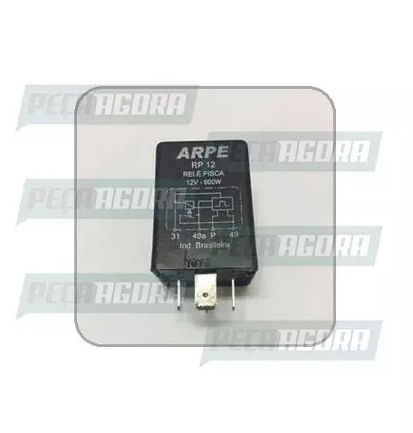 RELE PISCA MERCEDES BENZ/VOLKSWAGEN/FIAT/MARCOPOLO/VALTRA 12V 04 TERMINAIS SEM S