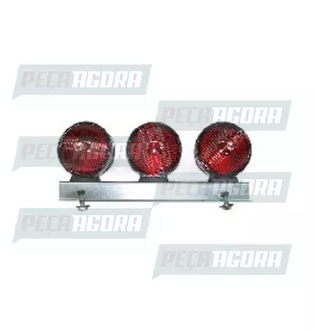 LANTERNA TRASEIRA 03 LENTES JEEP COM SUPORTE - VM PL0404 PRADOLUX (443967)