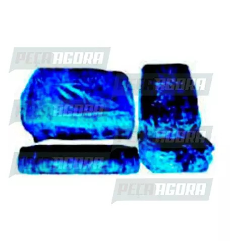 CAPA PELUCIA CHINIL BANCO C/LOGO FORD TRANSIT MOTORISTA/CARONA GAUCHA AZUL (4454