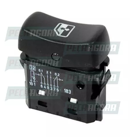 INTERRUPTOR BOTAO ACIONAMENTO VIDRO ELETRICO PARA SCANIA SERIE 5 P G  R BUS 4 F 