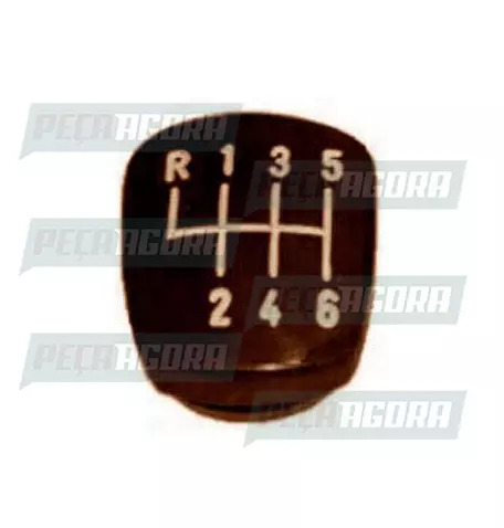 TAMPINHA BOLA CAMBIO PUNHO 06 MARCHAS MERCEDES BENZ MARROM RE ESQUERDO FRENTE (4