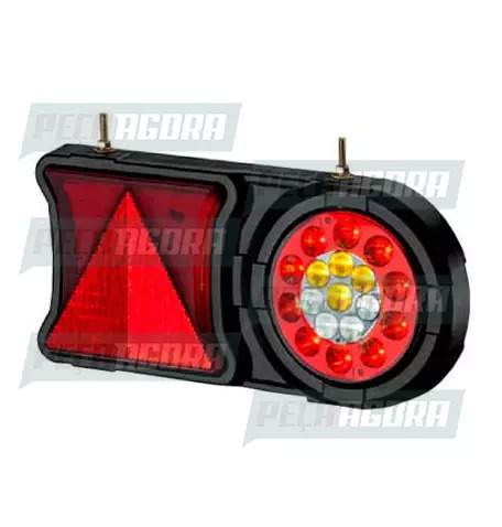 LANTERNA TRASEIRA CARRETA ONE COM LED 24V DIREITO 5 VIASEM 2 AUXILIARES SINALSUL