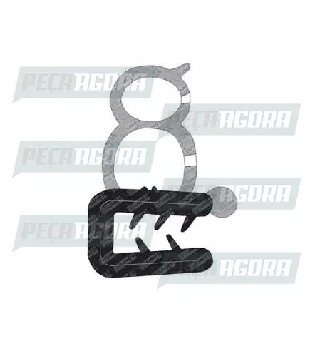 BORRACHA PORTA FORD CARGO TODOS SEM ABA 4,50MTS (UN) UNIFLEX (442119)