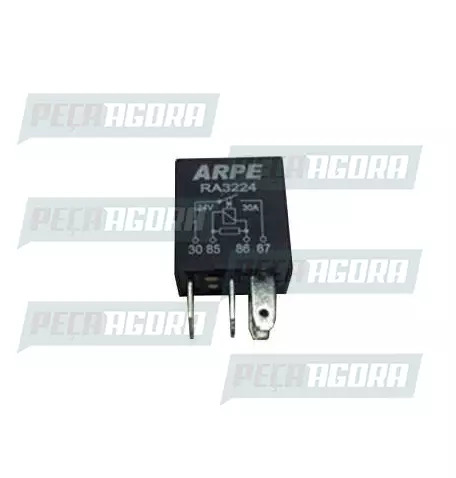 MINI RELE AUXILIAR USO GERAL VOLKSWAGEN 4 TERMINAIS SEM SUPORTE 30A24V ARPE (2R2
