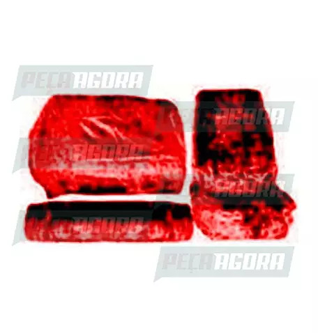 CAPA PELUCIA CHINIL BANCO C/LOGO F12000/14000 SAPAO MOTORISTA/CARONA GAUCHA VERM