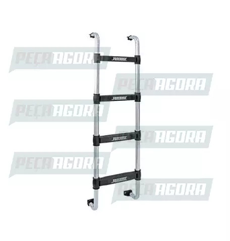 ESCADA TRASEIRA CROMADA FORD CARGO 2012 4 DEGRAUS CABINE BAIXA ROTAMIL (441985)