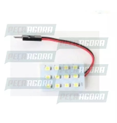 LAMPADA LED PCB 12V 12 LEDS 3528 COM 2 CONECTORES (458462)