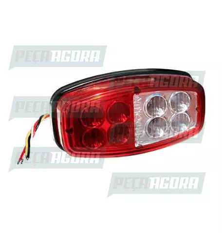 LANTERNA TRASEIRA BLINDADA LED UNIVERSAL FREIO POSICAO E PISCA 24V VM/CR - PL080