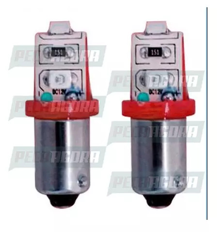 PAR LAMPADA IMPORTADA LED 69 24V 03 LEDS VERMELHA (PAR) (439915)