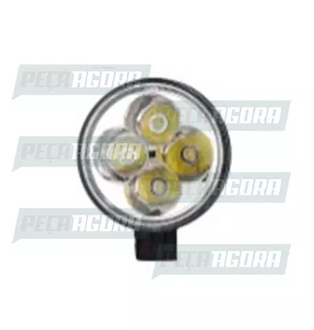 FAROL MILHA REDONDO 12V 83X83X72 COM 4 LEDS 3W (458423)