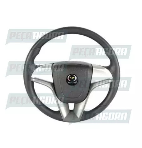 VOLANTE 380MM CRUZE SPORT SEM CUBO UNIVERSAL GRAFITE/ORELHA PRATA (444656)
