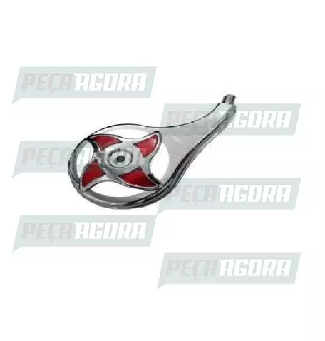 CALOTINHA CROMADA PLASTICA ESTRELA VERMELHA DIREITO  RODOAR (NF 1348)