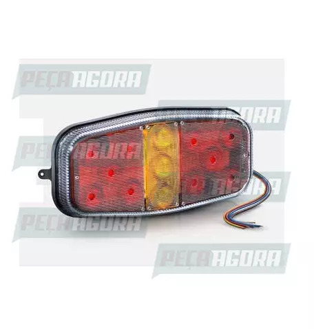 LANTERNA TRASEIRA CANOINHA BICOLOR LED 12V - FIXACAO FRONTAL FIO 2135 SINALSUL (
