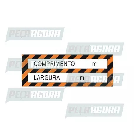 FAIXA TRASEIRA COMPRIMENTO/LARGURA 2,30X0,80MT 3M (444287)