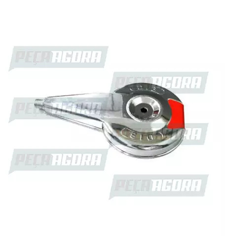 CALOTINHA CROMADA PLASTICA LIGHT COM REFLETOR VERMELHA RODOAR (424926)